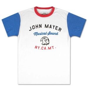 Official John Mayer Musical Sound Concert Tee World Tour 2013
